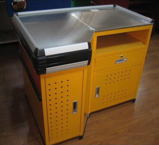 Design Shop Express Checkout Counter , Steel Cash Register Counter For