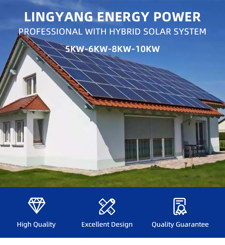 Hybrid Solar Panel Power System Portable Power Lead Aid Battery Kit 5KW