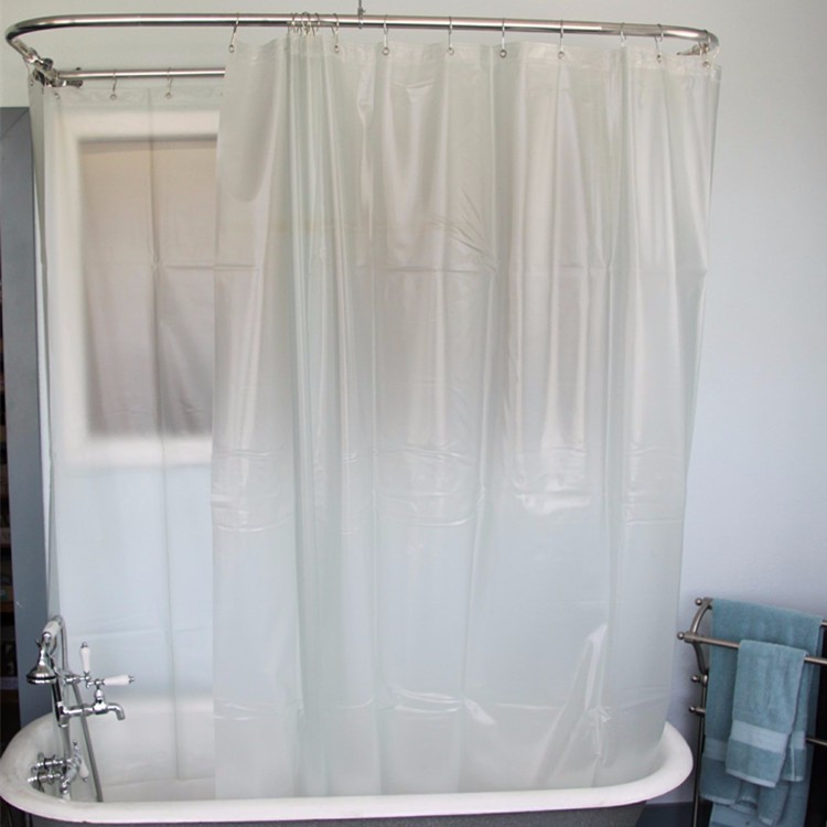 Water Repellent PEVA Plastic Shower Curtains Anti Bacteria With Magnets
