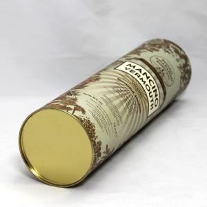 China Customised Movable Tin Lid silver stamping Kraft Paper Tube Packaging , Wine Bottle paper cans wholesale