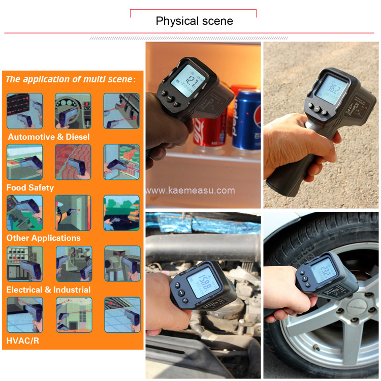 Kaemeasu 750℃ Household Infrared Thermometer Handheld Temp Gun 170g