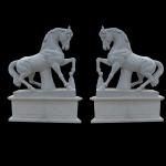 Life size outdoor garden marble horse statue,stone horse sculptures for park