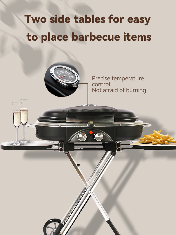 Steel Custom Stand-Up Propane Camping Cooking Outdoor Barbeque Foldable Portable Folding Gas BBQ Grill