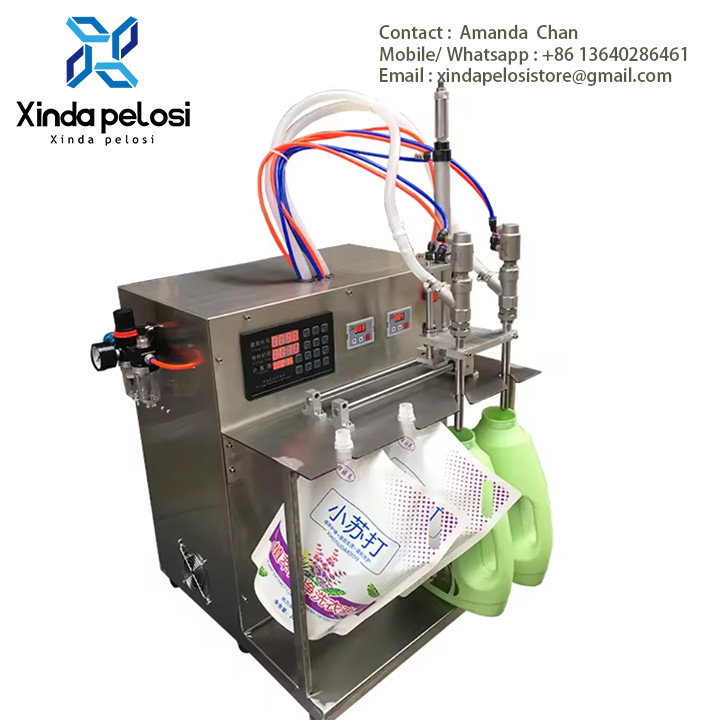Small Semi-Automatic Multi-Head Large Flow Bag Washing Liquid ,Cup Filling Sealing Machine