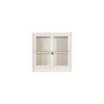 Waterproof Iron White 2 Tiers Glass Door Filing Cabinet