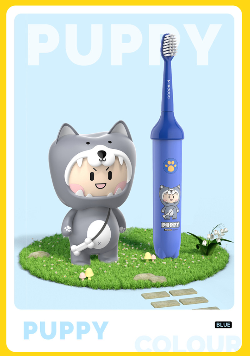 Sonic Electric Toothbrush Cartoon Smart Children Toothbrushes For 3-15 Year Old Kids