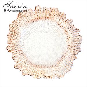 China Hot Sale Transparent Acrylic Wedding Charger Plates Table Decoration Wedding Plastic Charger Plates wholesale
