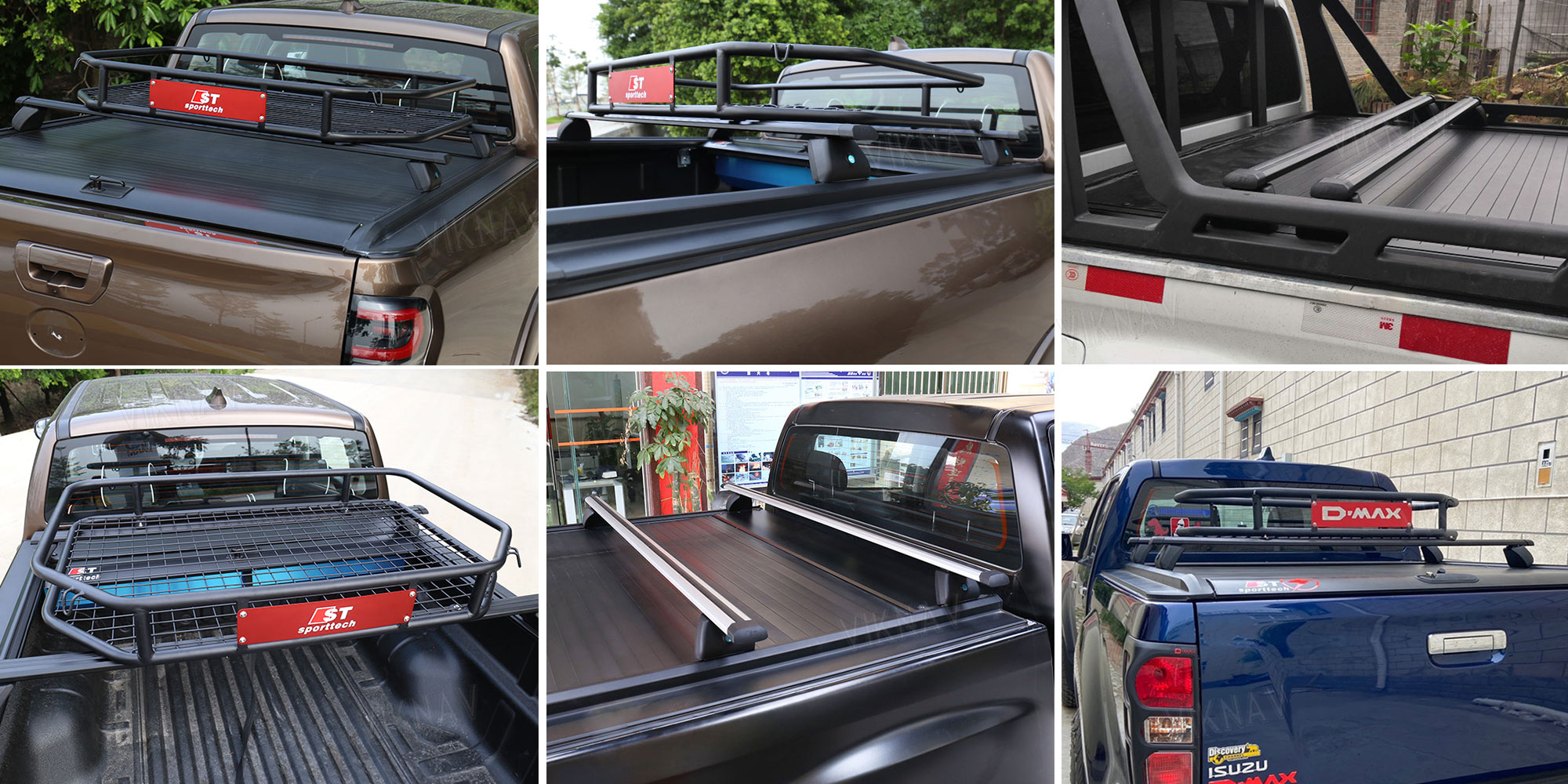 ODM Car Top Truck Bed Cargo Carrier Steel Basket Luggage Holder For PickUp Tonneau Cover