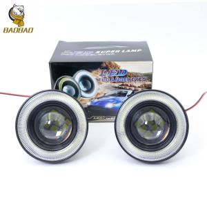 China Circle Casing 89MM White 12V COB Beam Waterproof Universal Auto Fog Light wholesale