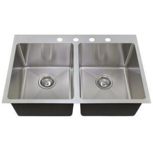 China PSON 18G Double Handmade Kitchen Sink SUS304 31'X 22'X 9' wholesale
