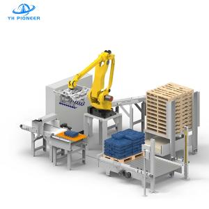 China Steel Framed Automatic Bag Palletizer For High Volume Fertilizer And Cement Bag wholesale