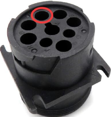 J1939 Deutsch 9 Pin Female to Male Type 1 Square Flange Adapter