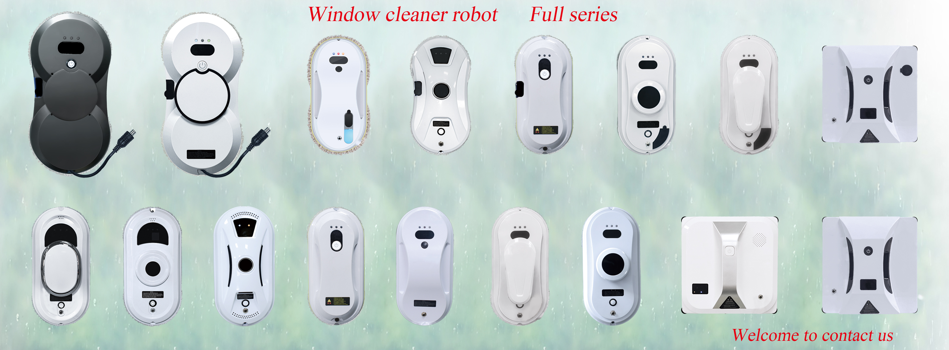 Smart Glass Window Robot Vacuum 500mAh 295mm Cleaner Round Cleaning Robot