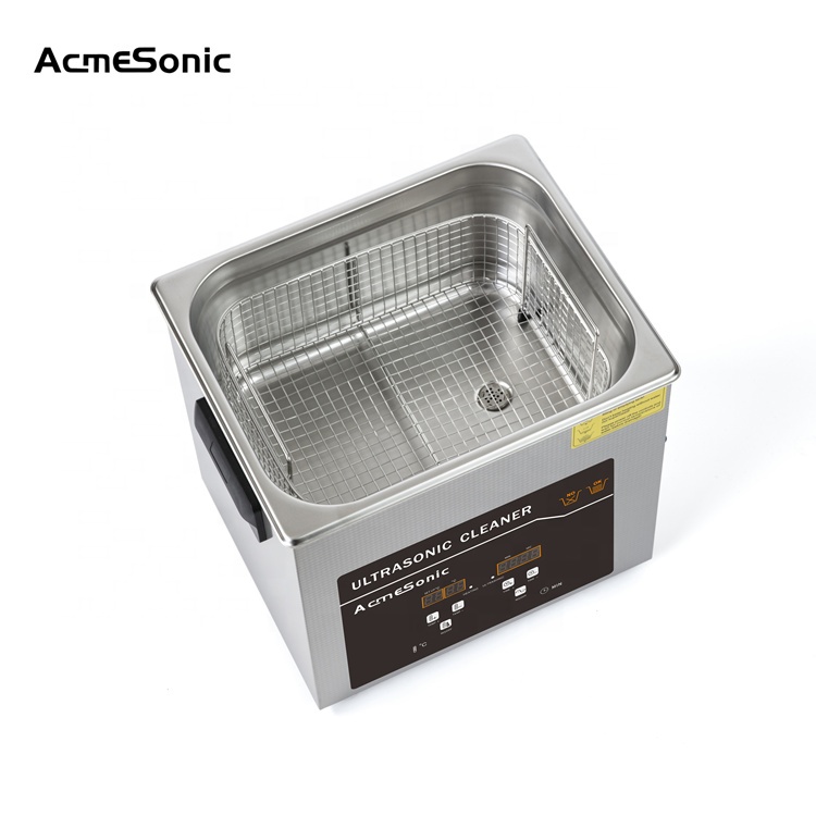 Metal Digital Ultrasonic Cleaner 10L With Sus Basket And Lid