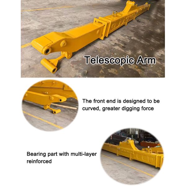 Telescopic Arm for Excavator 14m 16m 18m Excavator Long Reach Boom