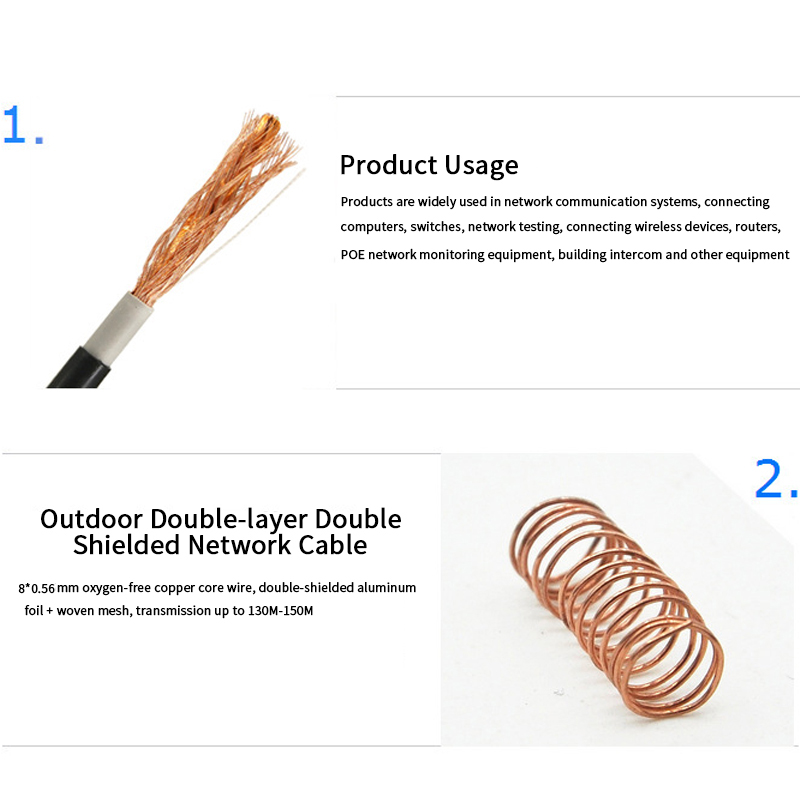 23AWG 1000FT Outdoor Sftp Lan Cable Cat6 305M 4P Twisted Pair 0.56mm
