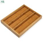 Bamboo Expandable Compartment Drawer Storage Box