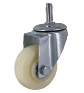 China 75mm stem casters swivel wheels nylon castors plastic wheels wholesale