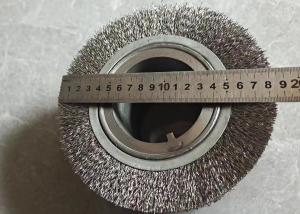 China 185mm Diameter Industrial Stainless Steel Wire Roller Brush with Double Keyseat wholesale