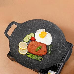 China Non Stick Cast Iron Camping Round Frying Pan Pre Seaoned For Outdoor And Kitchen wholesale