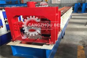 China Glazed Roof Sheeting Metal Ridge Cap Roll Forming Machine Stable Performance wholesale