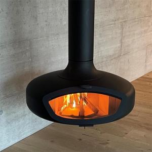 China 800mm Carbon Steel Real Fire Hanging Fireplace Indoor Decor Wood Burning Stove wholesale