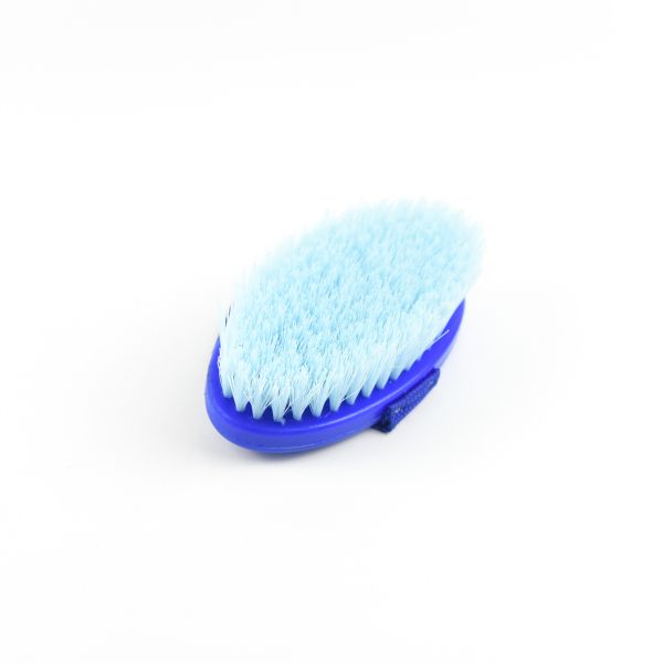 Elliptical Horse Grooming Brushes , 13*7 cm Horse Bristle Hair Brush Cloth Ribbon