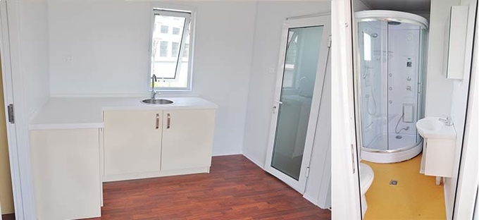 EU/AU Standard WPC Cladding Prefab Mobile Homes Cheap Manufactured Homes Light Steel Frame House For Sale