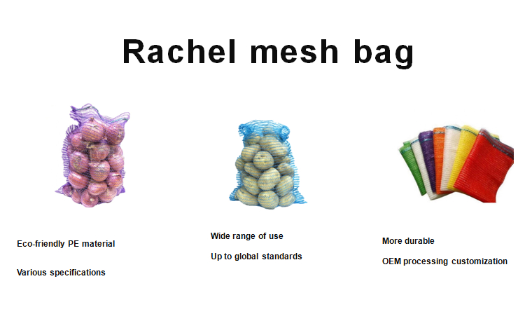 Customized Logo PE Raschel Mesh Bag for Agriculture Onion Fruit Packaging Custom Size