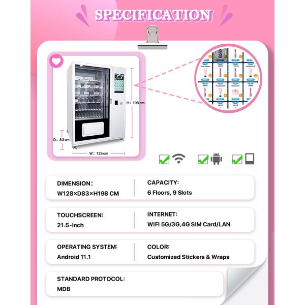 Cosmetics Makeup Products Vending Machine With Smart Free Sample Feature For Branding Campaign