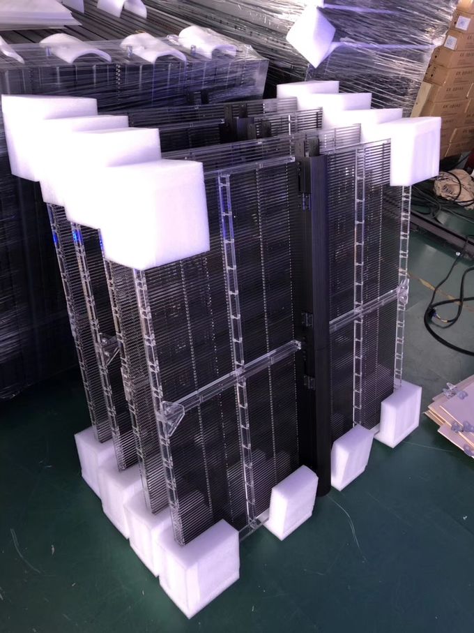 Glass Advertising LED Display Screen High Transparency Acrylic Frame Support 0