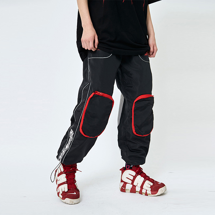 Fashion Mens Cargo Sweatpants Polyester / Cotton Material OEM Service