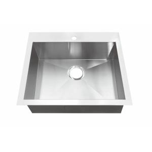 China Household Stylish Top Mount Stainless Steel Kitchen Sink 5 Years Warranty / Square Stainless Steel Kitchen Sink wholesale