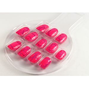 China Fashion Pink Kids / Children Fake Nails Natural / Charm With Plastic wholesale