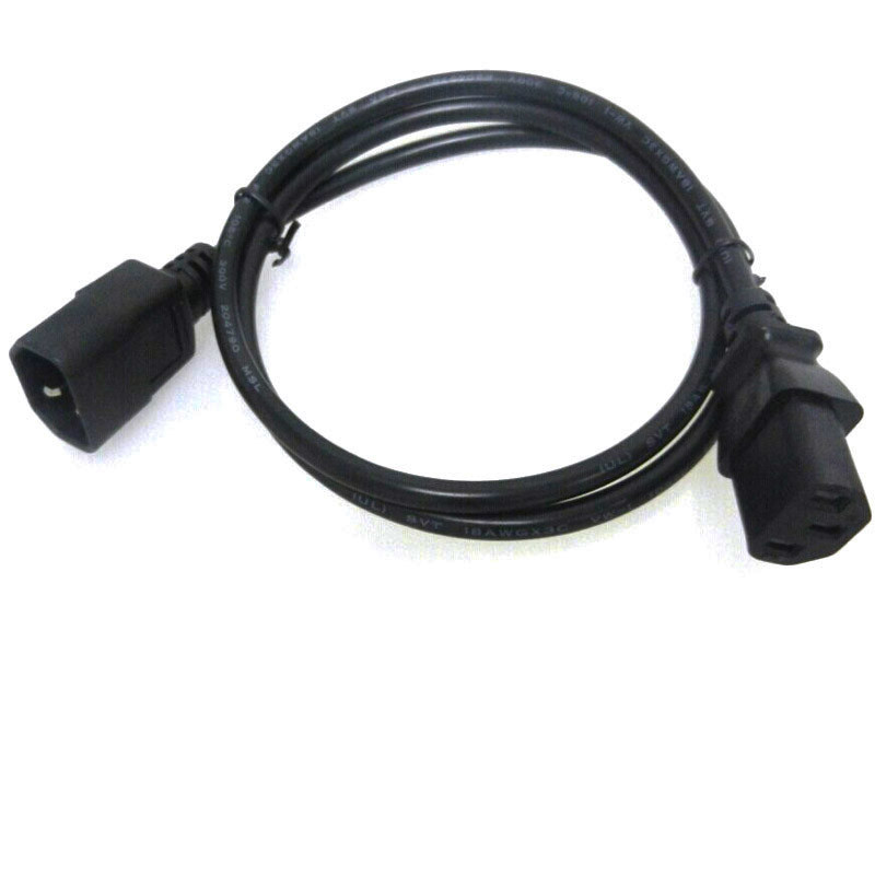 UL Approved AC Safe Extension Cord 18AWG 0.8m 3 Prong AC Power Cord For TV