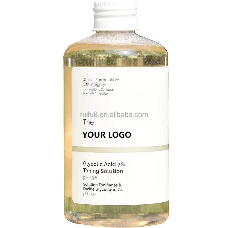 Face Skin Care 7% Glycolic Acid Fruit Acid Serum Moisturizing Hydrate Remove Blackheads Toner