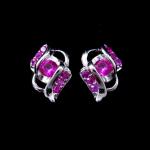 Fashion New Jewellery Design Plating Gold Crystal Earrings Jewelry For Girl