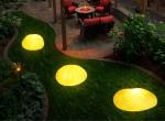 Simulated Glowing Stone LED Outdoor Landscape Lamps Waterproof Pebble Low