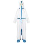 White Latex Free Waterproof Disposable Microporous Coveralls With Hood