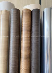 China Wood Pattern PVC Film Roll For Indoor Furniture Panel Decoration wholesale