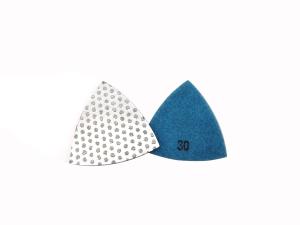 China 3  Vacuum Brazed Triangular Polishing Pad Diamond Grinding Discs on sale