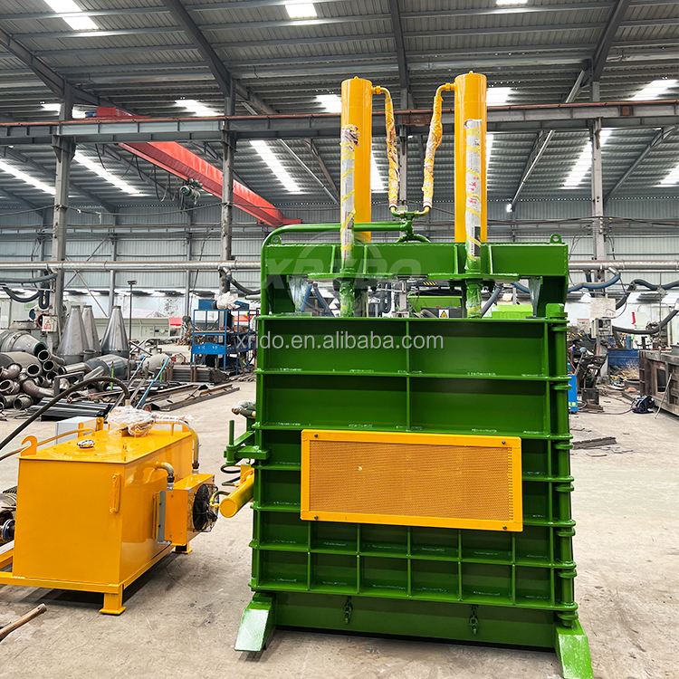 Vertical Tyre Baler Machine Iron Metal Hydraulic Press Baler