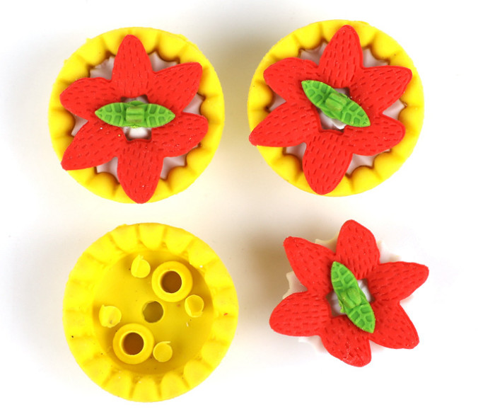 OEM ODM TPR PVC Erasers Kids Stationery supplies 3D Animal, Food, Plant, Vegetables, Fruits disassembled and assembl