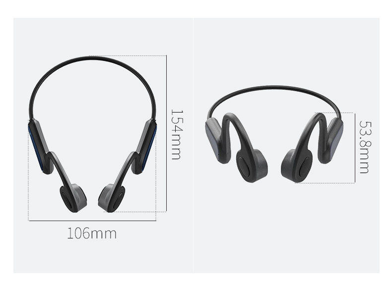 Gaming Bone Conduction Wireless Headset IPX-4 230mAh 6H Working Hours