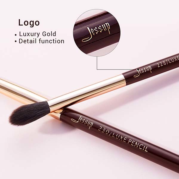 Soft Zinfandel Color Eye Makeup Brush Set Aluminum Ferrule