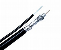 RG6 Quad Shielded with Steel Messenger Outdoor CATV Coaxial Cable UL CM Standard