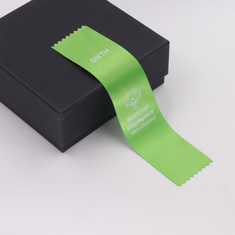 Blue Green Medal Award Ribbon Polyester Satin Custom Medal Ribbons