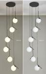 Long Pendant Lamp Modern Nordic Spiral Stair Hanging Light Dining Living Room