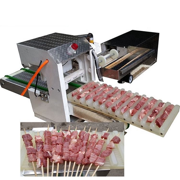 220v Meat Stringing Machine for 35 KG Chicken Meat Satay Kebab Skewers Voltage 220v