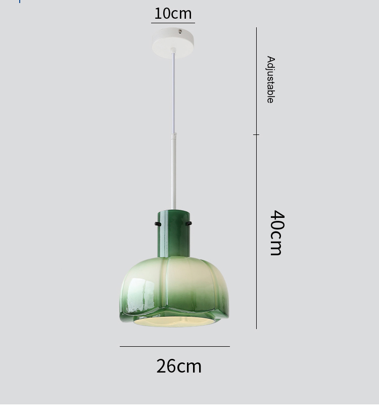 Glass pendant light restaurant retro lovely Nordic study single hanging lamp(WH-GP-173)
